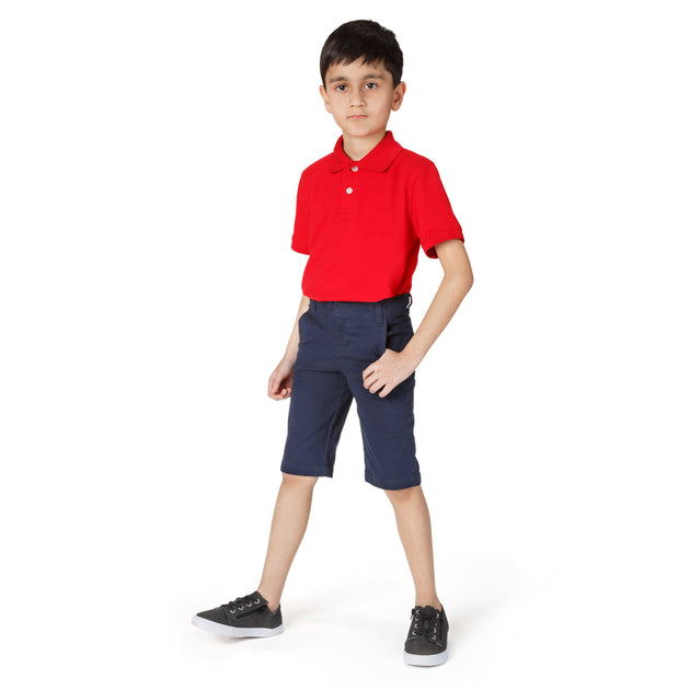 3-Pack Boy's Stretch Slim Fit School Uniform Twill Shorts