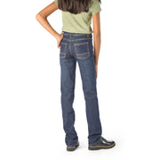 Back of a Tall Skinny Tween Wearing Dark Wash Slim-Fit Jeans / Pants for Peanuts